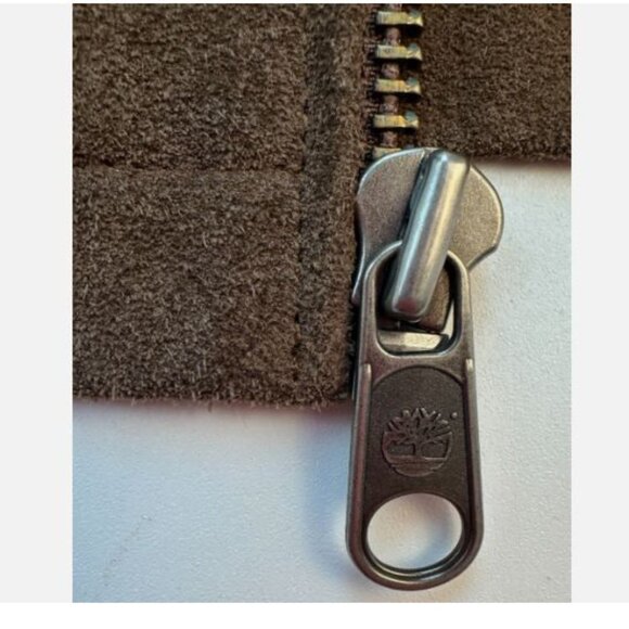 Timberland Rugged Durable Genuine Leather Jacket Men's Size XL Brown Pre-owned - Picture 8 of 12